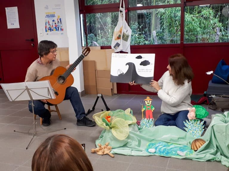 Les élèves du CAP AEPE ont bénéficié d'une intervention pour apprendre les comptines.